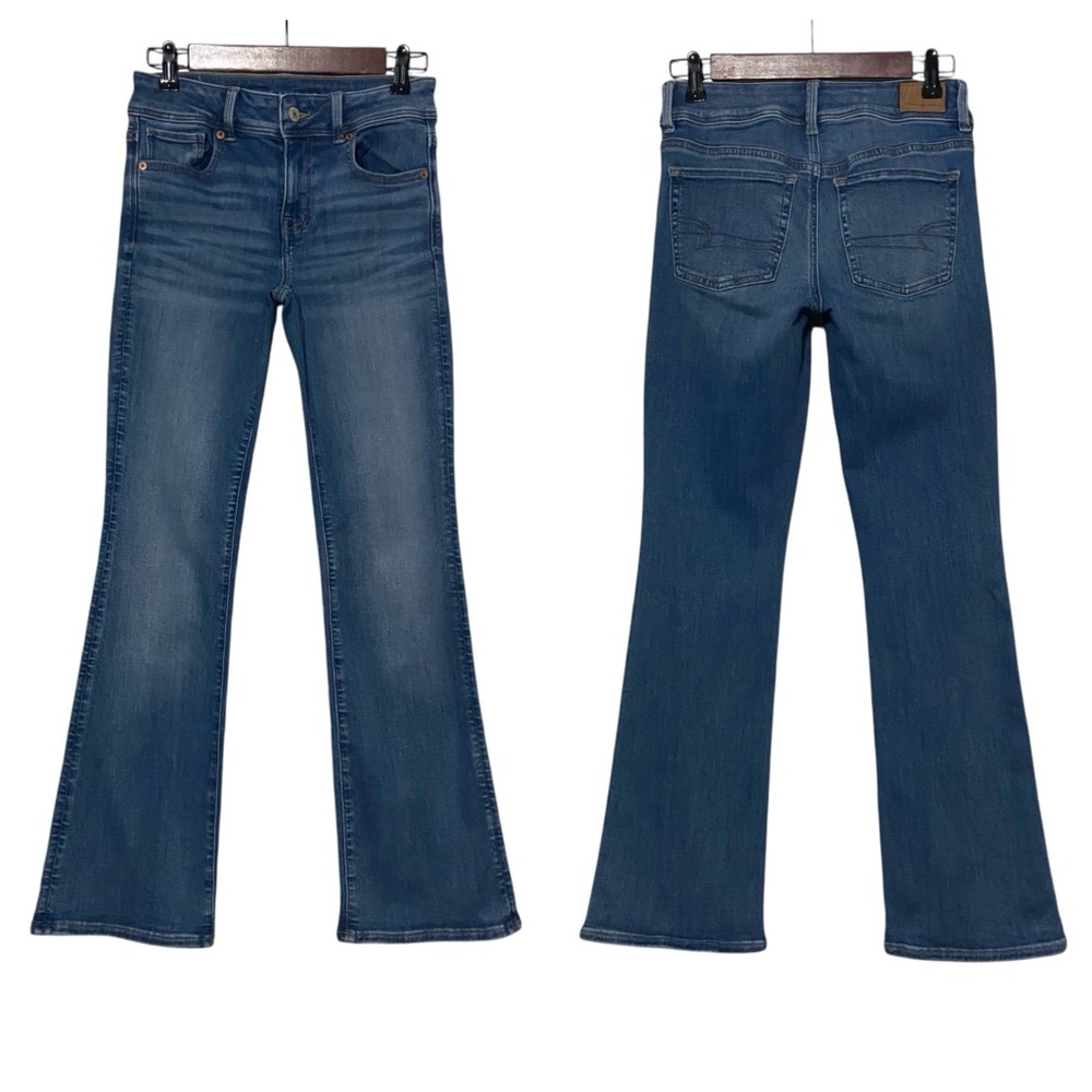 American Eagle Kick Boot Next Level Stretch Jeans Blue